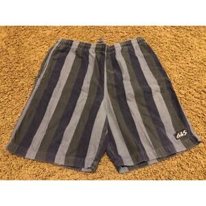 Gordon & Smith black/gray stripped men's 100% cotton shorts men's size small